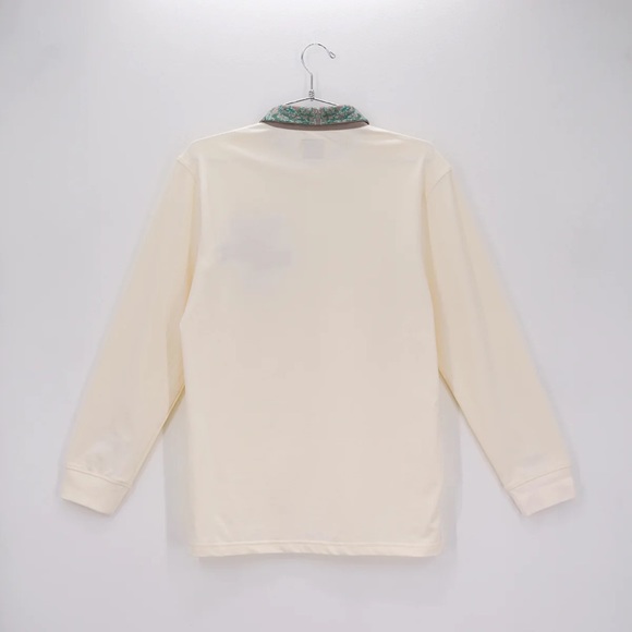 New Yesterday is Dead YID Botanical Rigby Cream Collared Longsleeve Shirt Medium - Picture 6 of 13